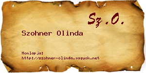 Szohner Olinda névjegykártya
